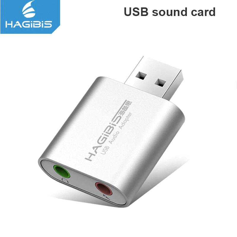 Cạc sound cắm cổng USB cho PC Laptop Macbook vỏ nhôm cao cấp chính hãng Hagibis
