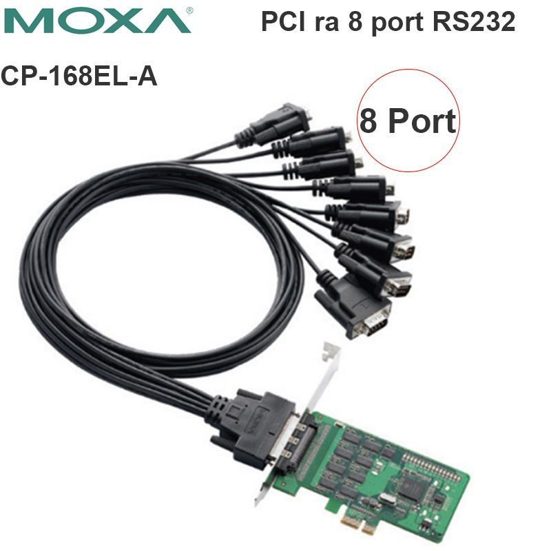 PCI-Express 1X to 8 Port RS232 Moxa CP-168EL-A