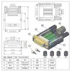 Đầu bấm cổng DB15 đực male bắt vít kèm vỏ ốp nhựa chân đồng HD-LINK YL-SCD-15M