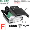 Đầu bấm cổng DB15 cái female bắt vít kèm vỏ ốp nhựa chân đồng HD-LINK YL-SCD-15F