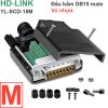 Đầu bấm cổng DB15 đực male bắt vít kèm vỏ ốp kẽm chân đồng mạ vàng 24K HD-LINK YL-JM002-15M