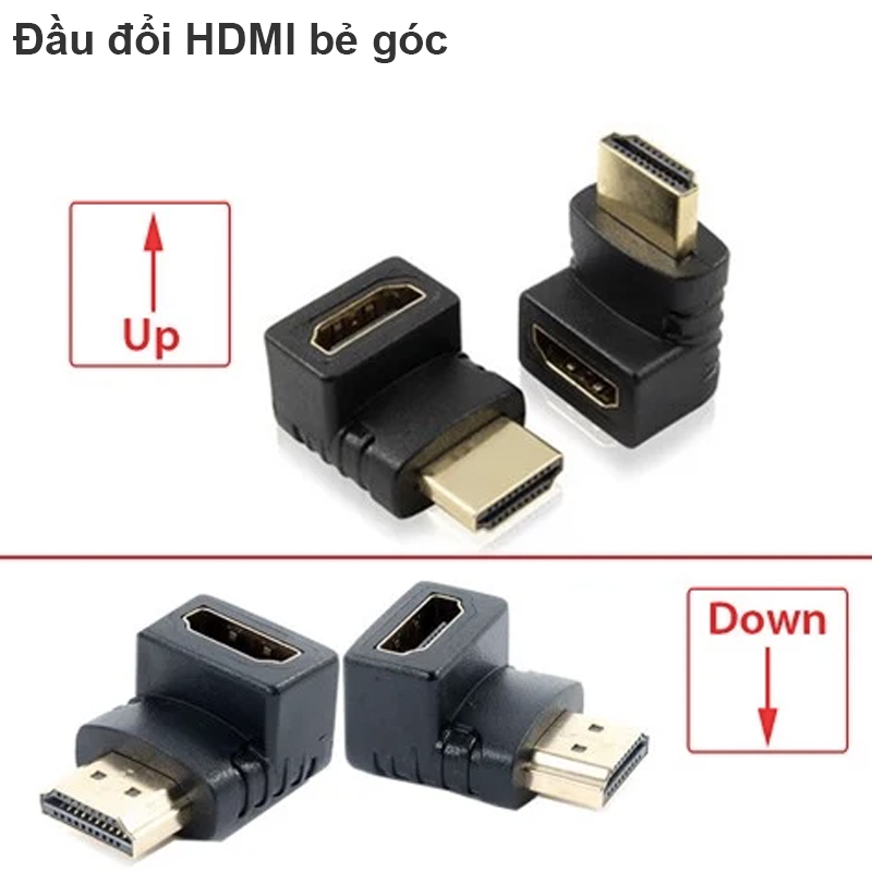 Đầu đổi góc HDMI 270 và 90 độ 1 đầu đực 1 đầu cái