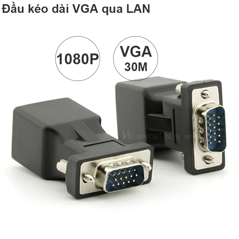 Đầu nối kéo dài VGA qua cáp mạng 30 mét
