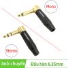 Đầu hàn jack cắm 6.35mm Stereo và 6.35mm Mono cong bẻ góc Coraon Z-NP3RX-B Z-NP2RX-B