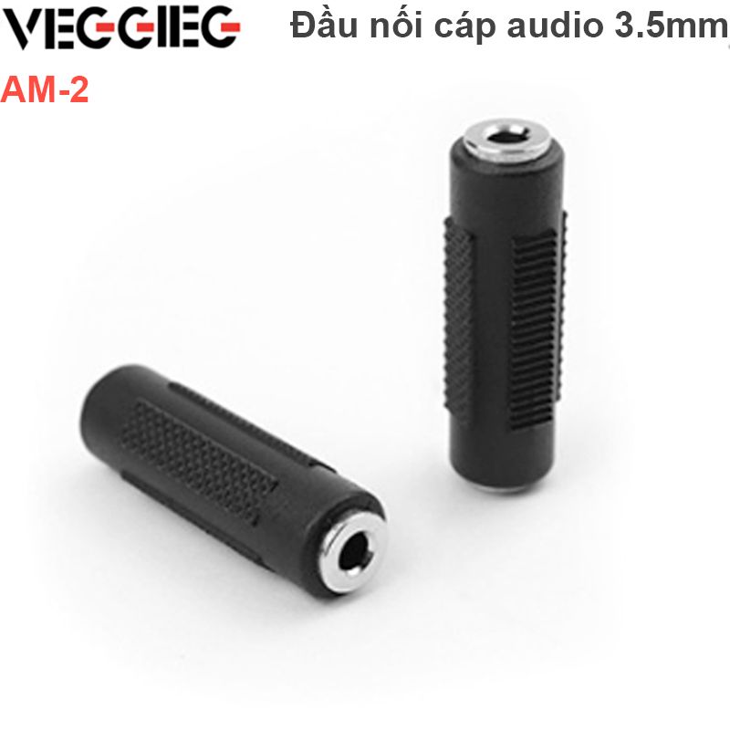 Đầu nối cáp audio 3.5mm 2 cổng cái Veggieg AM-2