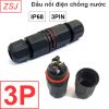 Đầu nối cút nối dây cáp điện 3 lõi chống nước IP68 3 thành phần (1 chiếc)