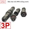 Đầu hàn jack nối Cáp điện Dây loa 3pin chống nước IP67 M16 ZSJ