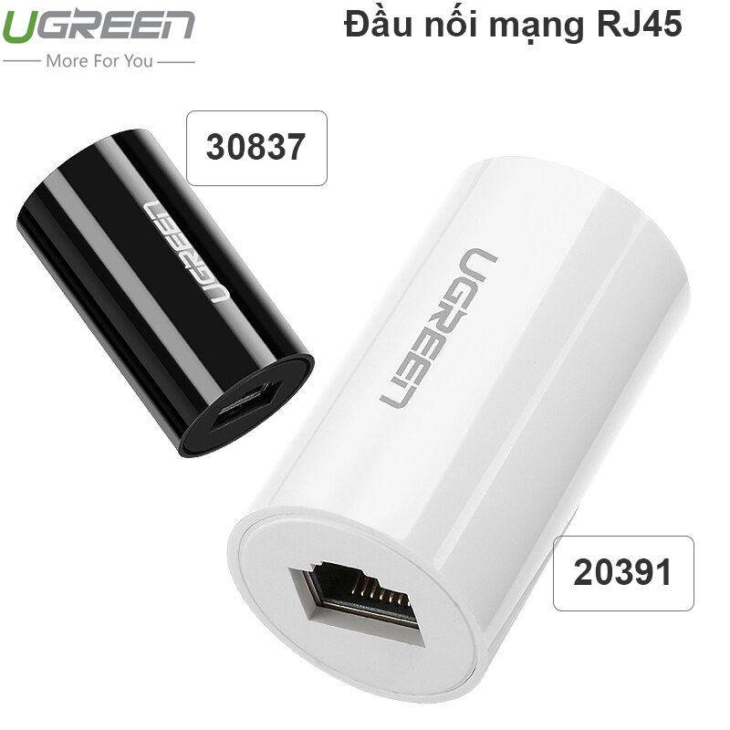 Đầu nối cáp mạng CAT5/CAT6 2 đầu âm chống sét UGREEN 20391 30837