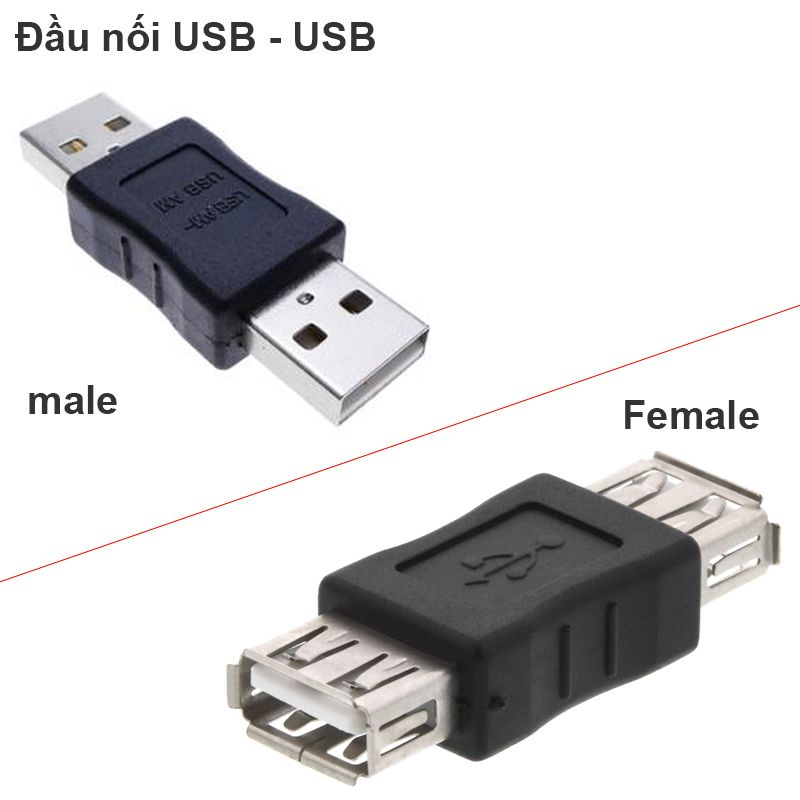 Đầu nối USB 2.0 Male to Male và Female to Female