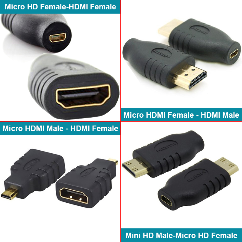 Đầu chuyển Micro HDMI sang HDMI và HDMI sang Micro HDMI và Micro HDMI sang Mini HDMI