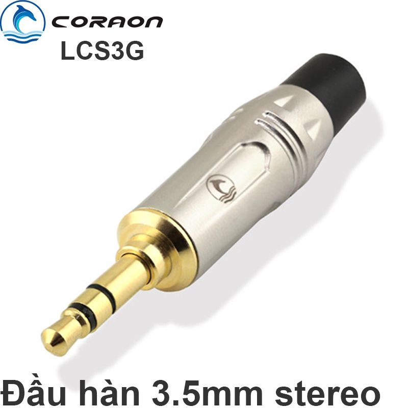  Đầu hàn giắc cắm âm thanh 3.5mm cỡ nhỏ mạ vàng Coraon LCS3G (1 chiếc) 