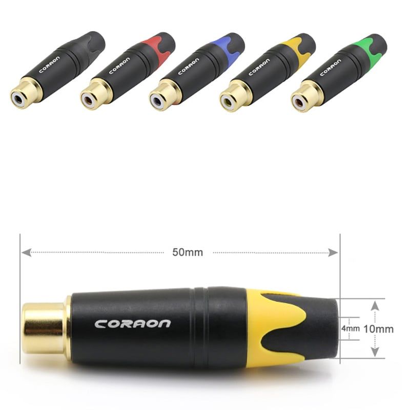  Đầu hàn jack cắm AV/RCA cái female cho thiết bị âm thanh mạ vàng 24K Coraon Z-373-FBG 