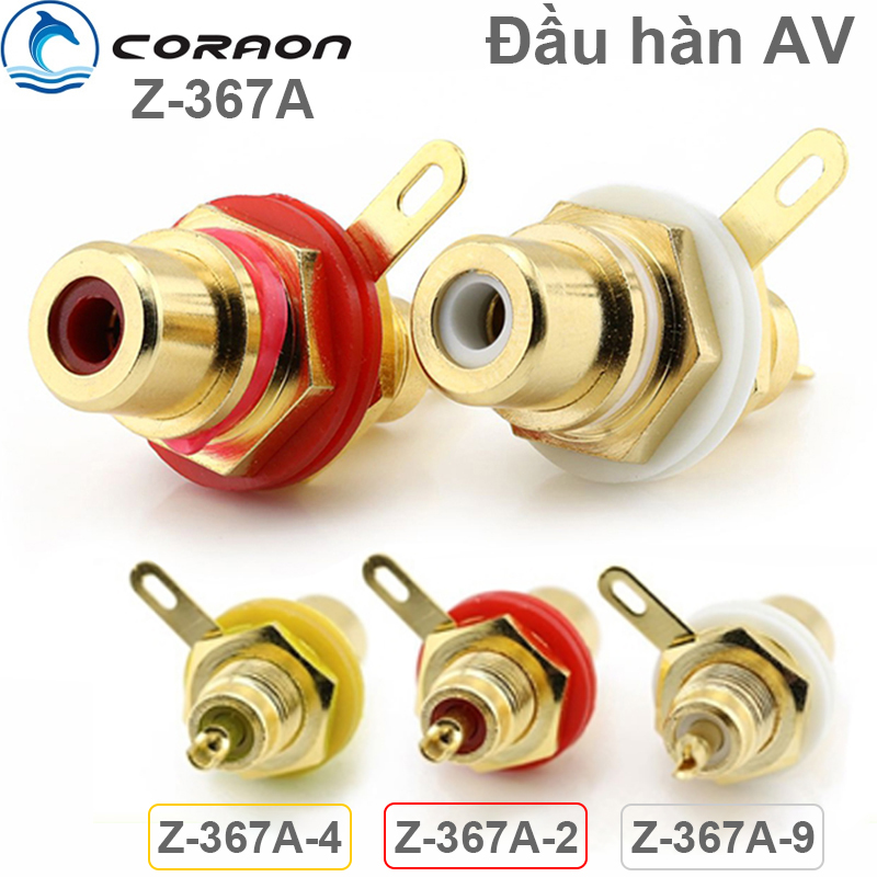 Đầu hàn jack cắm AV RCA Video Female Coraon Z-367A - 2 4 9