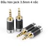 Đầu hàn giắc cắm 3.5mm 3 nấc - Đầu hàn jack cắm 3.5mm 4 nấc đường kính 6mm vỏ hợp kim carbon