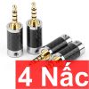 Đầu hàn giắc cắm 3.5mm 3 nấc - Đầu hàn jack cắm 3.5mm 4 nấc đường kính 6mm vỏ hợp kim carbon