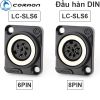 Đầu hàn cổng DIN 6 và DIN 8 pin female gắn vào ổ cắm Coraon LC-SLS6 LC-SLS8