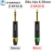 Đầu hàn jack cắm 6.35mm Stereo và 6.35mm Mono Coraon Z-NP3X-B Z-NP2X-B