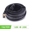 Cáp VGA 3+6 mỏng dẹt full HD1080P mạ vàng 24K DTECH 1.8M 3M 5M 10M 15M 20M