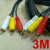 Cáp AV RCA 3 ra 3 AV RCA DTECH mạ vàng 24K 3M 5M