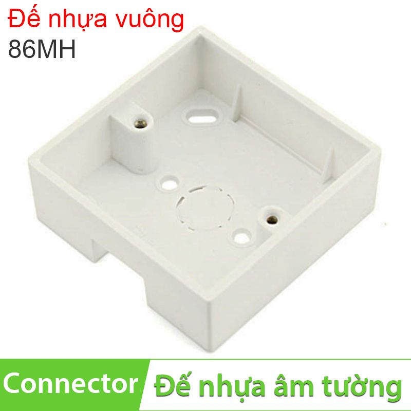 Đế nhựa vuông âm tường cho nhân mặt Coraon 86MH