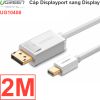 Cáp Mini Displayport to Displayport 1.5M  2M  3M Ugreen hỗ trợ 4K60Hz (màu trắng)