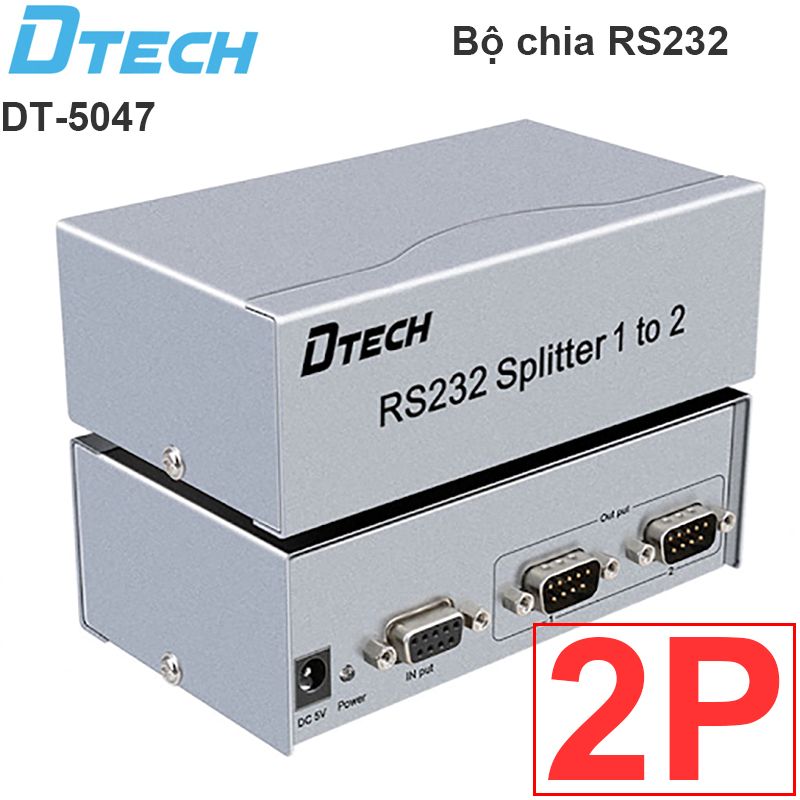  Bộ chia cổng RS232 1 ra 2 có cấp nguồn chính hãng DTECH DT-5047 