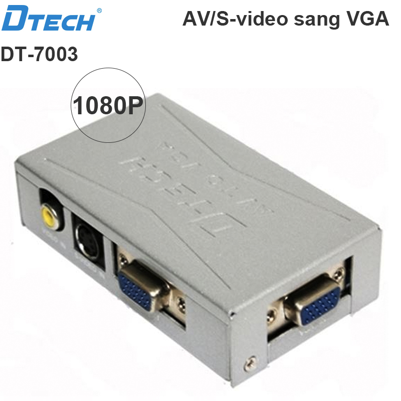 Bộ chuyển đổi BNC AV S-video sang VGA Dtech DT 7003