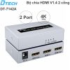 Bộ chia HDMI V1.4 4K30Hz 3D 2 cổng DTECH DT-7142A