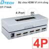 Bộ chia HDMI V1.4 4K30Hz 3D 4 cổng DTECH DT-7144A