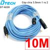 Cáp chia audio 3.5mm 1 ra 2 20Cm DTECH DT-6236 (hàng thanh lý)