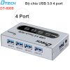 Bộ chia USB 3.0 hỗ trợ nguồn ngoài công tắc cảm ứng Dtech DT-8009