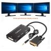 DVI Audio ra HDMI-DVI-VGA converter audio 3.5mm 25Cm CableDeconn 1080P