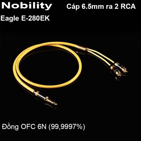 Cáp Audio 6.5mm stereo to 2 RCA Nobility Eagle E-280EK