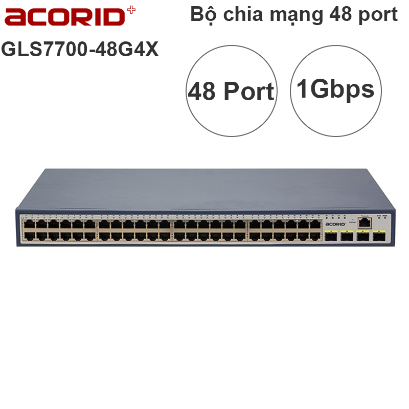 Switch managed ethernet 48 port RJ45 gigabit 4 port SFP slots uplink Acorid GLS7700-48G4X