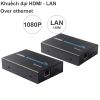 Bộ khuếch đại HDMI to LAN RJ45 100M - 200M bằng cáp mạng CAT5/6 full HD1080P