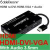 HDMI ra HDMI DVI VGA audio 3.5mm converter 25Cm CableDeconn