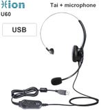  Tai nghe + mic Hion For600 cho tư vấn chăm sóc khách hàng chân RJ9 cho điện thoại để bàn 