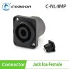 Đầu hàn cổng cắm loa 4 lõi Speakon female gắn trên bảng điều khiển lắp âm tường âm sàn Coraon C-NL4MP LC4MP