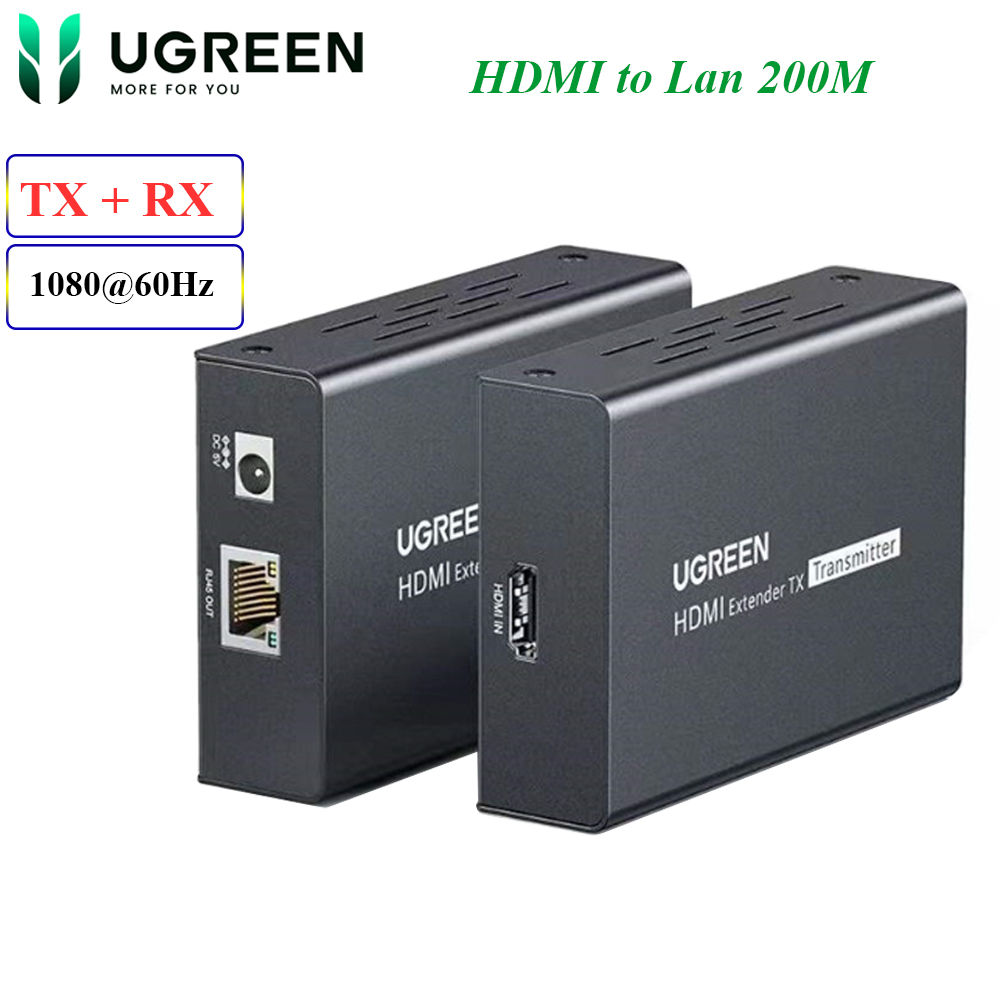 Bộ khuếch đại HDMI qua cáp mạng RJ45 200M Ugreen 80961 80962 - CM533
