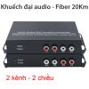 Bộ khuếch đại audio RCA 2 kênh qua cáp quang 20Km HM-2ZA