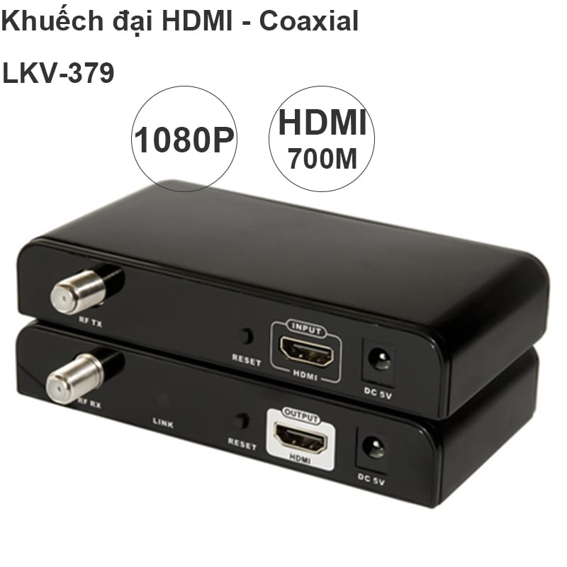 Bộ khuếch đại HDMI qua cáp đồng trục 700 mét LengKeng LKV-379