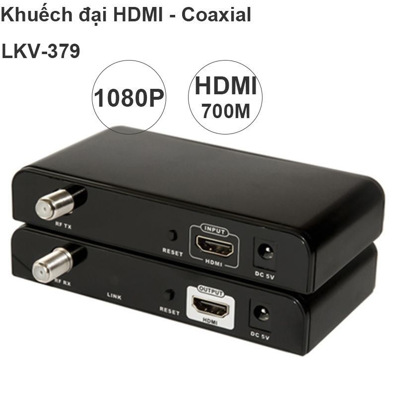 Bộ khuếch đại HDMI qua cáp đồng trục 700 mét LengKeng LKV-379