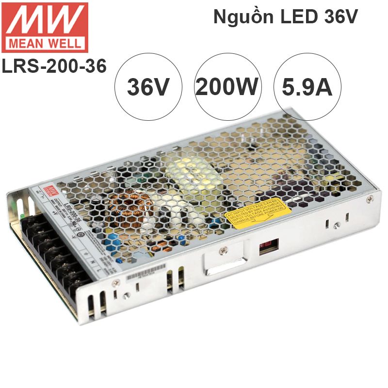 Nguồn tổng DC 36V- 5.9A MeanWell LRS-200-36 200W