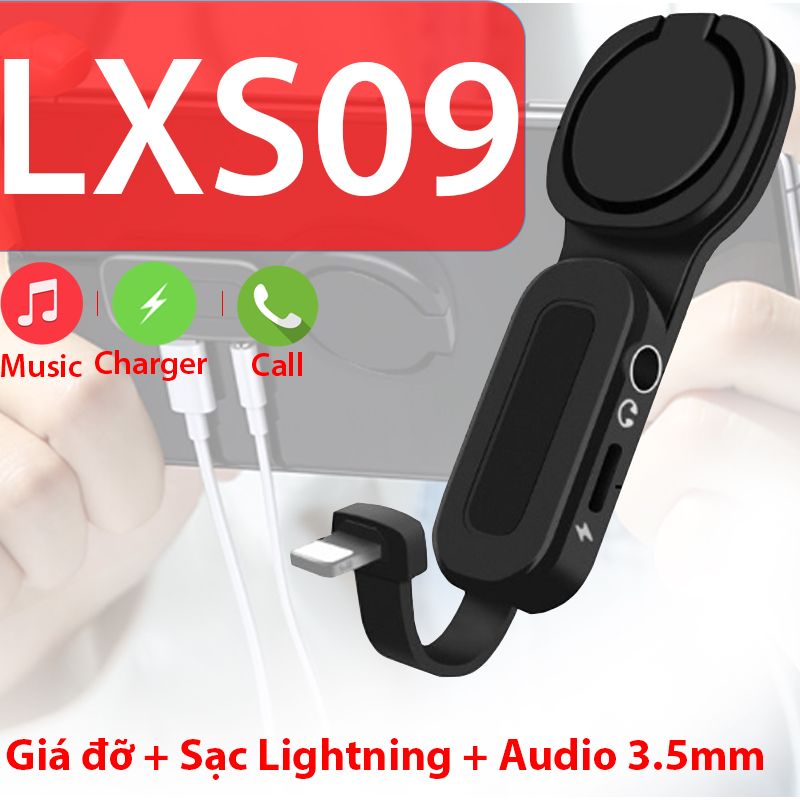  Bộ giá đỡ sạc Iphone Ipad cổng Lightning + Audio 3.5mm LXS09 