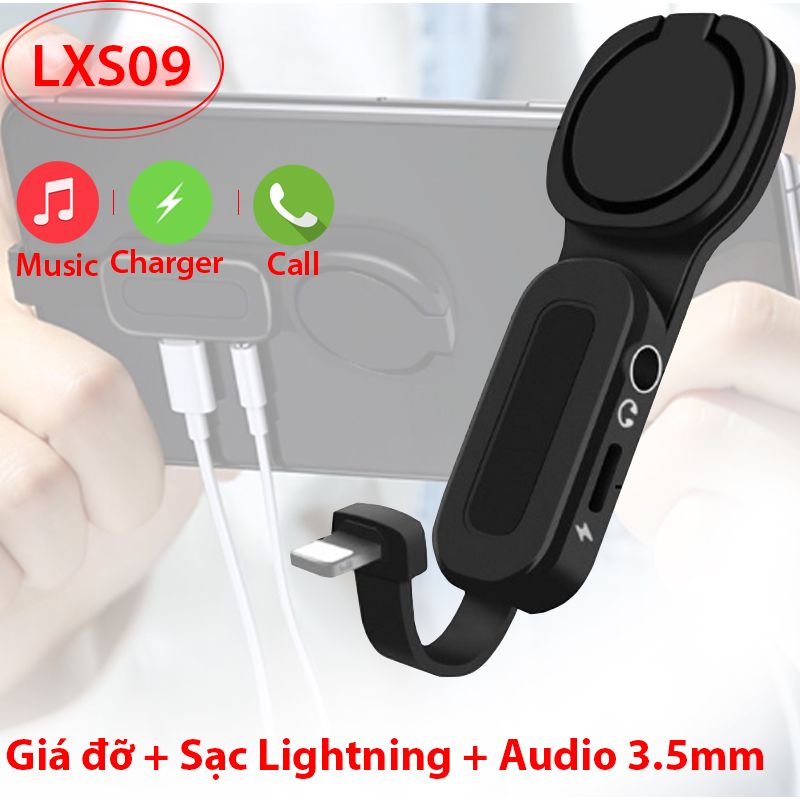  Bộ giá đỡ sạc Iphone Ipad cổng Lightning + Audio 3.5mm LXS09 