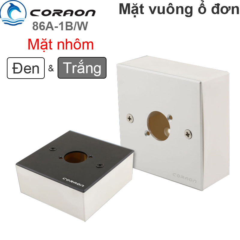 Mặt nạ ổ cắm đơn cho đế âm tường âm sàn Coraon 86A-1W/B