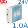 Nguồn DIN 20W công nghiệp 24V- 1A Meanwell MDR-20-24