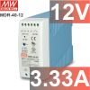 Bộ cấp nguồn DIN DC công nghiệp 40W 5V 12V 24V 48V Meanwell MDR series