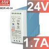 Bộ cấp nguồn DIN DC công nghiệp 40W 5V 12V 24V 48V Meanwell MDR series