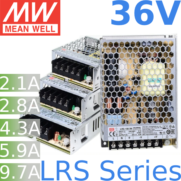 Nguồn tổng DC 36V MeanWell LRS 2.1A | 2.8A | 4.3A | 5.9A | 9.7A